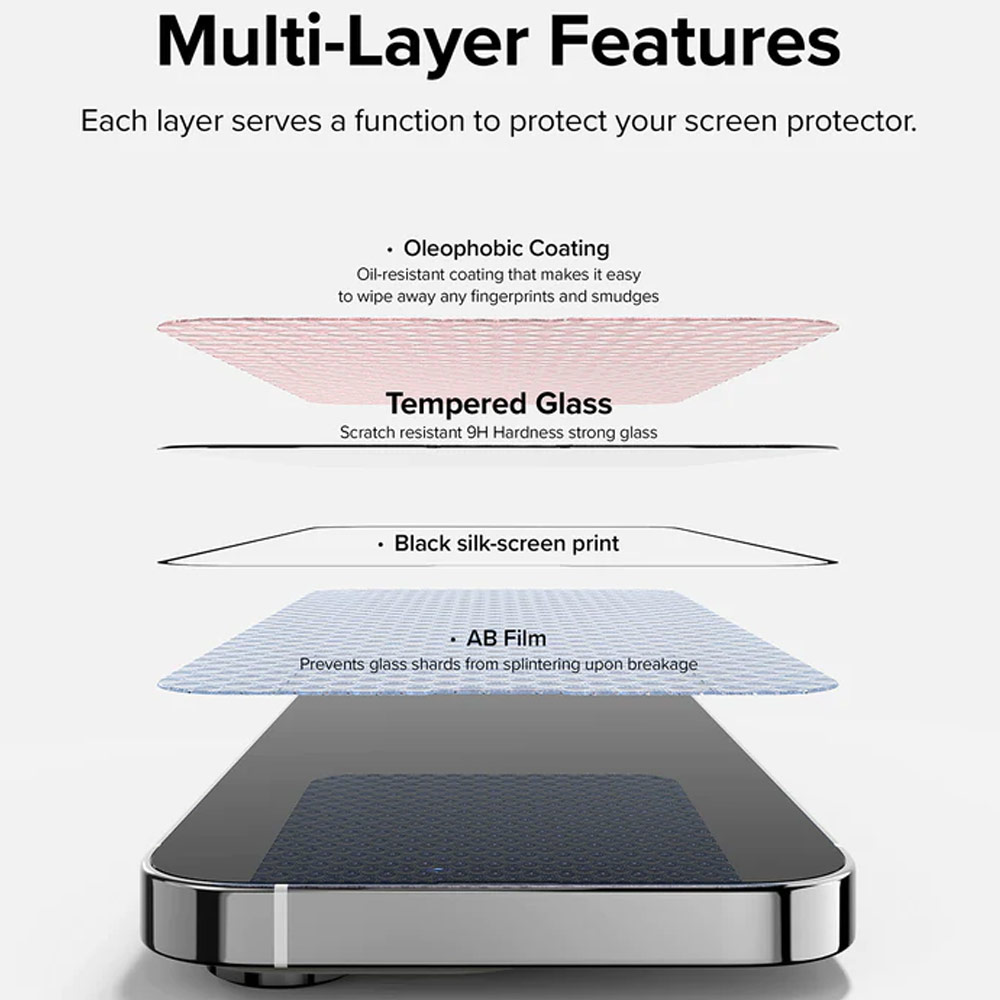 Picture of Apple iPhone 14 Pro Max 6.7 Screen Protector | Ringke Premium Tempered Glass Screen Protector with Easy Installation Jig Kit for Apple iPhone 14 Pro Max 6.7 (HD Clear)