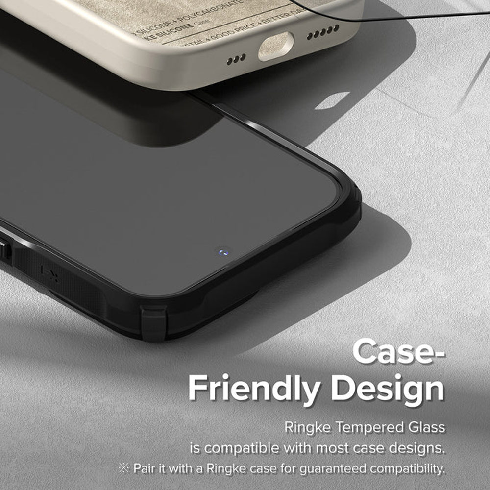 Picture of Apple iPhone 14 Pro Max 6.7 Screen Protector | Ringke Premium Tempered Glass Screen Protector with Easy Installation Jig Kit for Apple iPhone 14 Pro Max 6.7 (HD Clear)