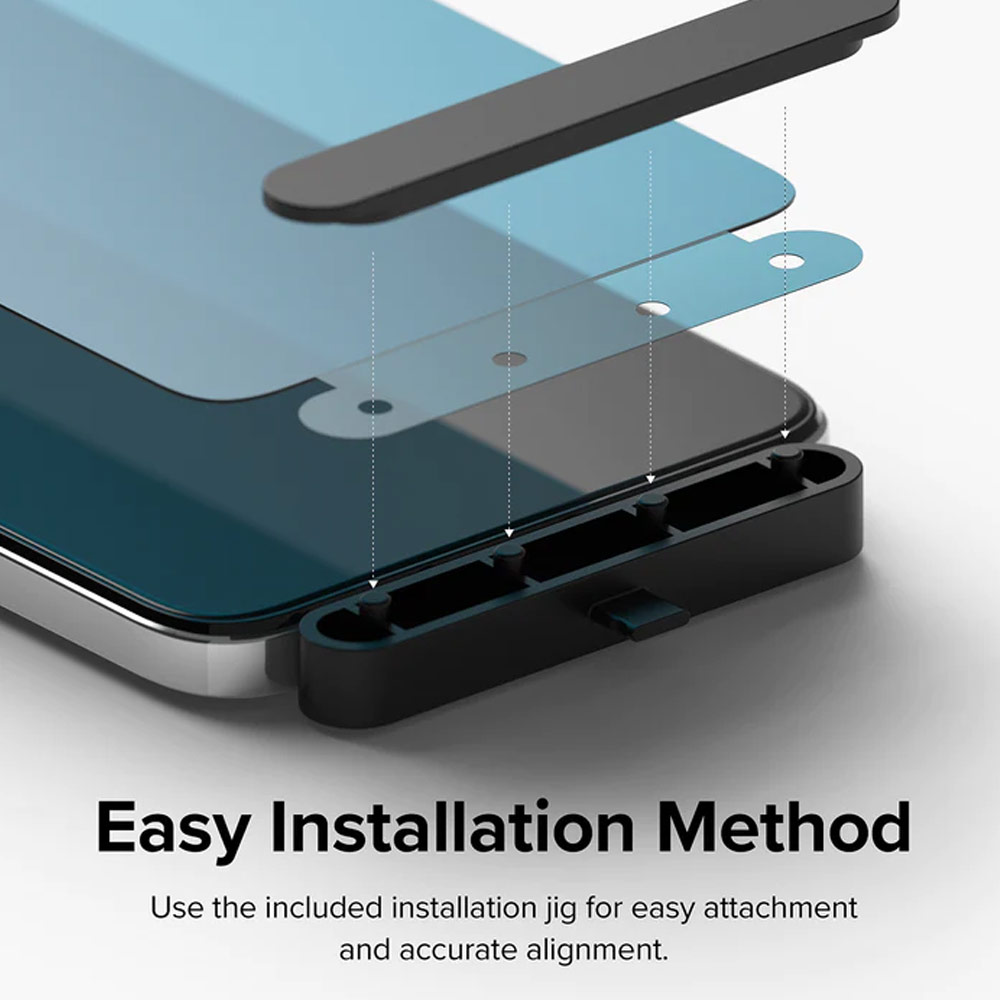 Picture of Apple iPhone 14 Pro Max 6.7 Screen Protector | Ringke Premium Tempered Glass Screen Protector with Easy Installation Jig Kit for Apple iPhone 14 Pro Max 6.7 (HD Clear)