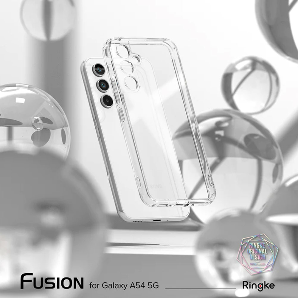 Picture of Samsung Galaxy A54 5G Case | Ringke Fusion Transparent Protection Case for Samsung Galaxy A54 5G (Matte Smoke Black)