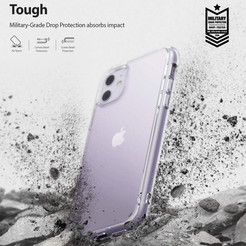 Picture of Apple iPhone 11 6.1 | Ringke Fusion Matte Anti Fingerprint Extreme Tough Protection for Apple iPhone 11 6.1 (Matte Clear)