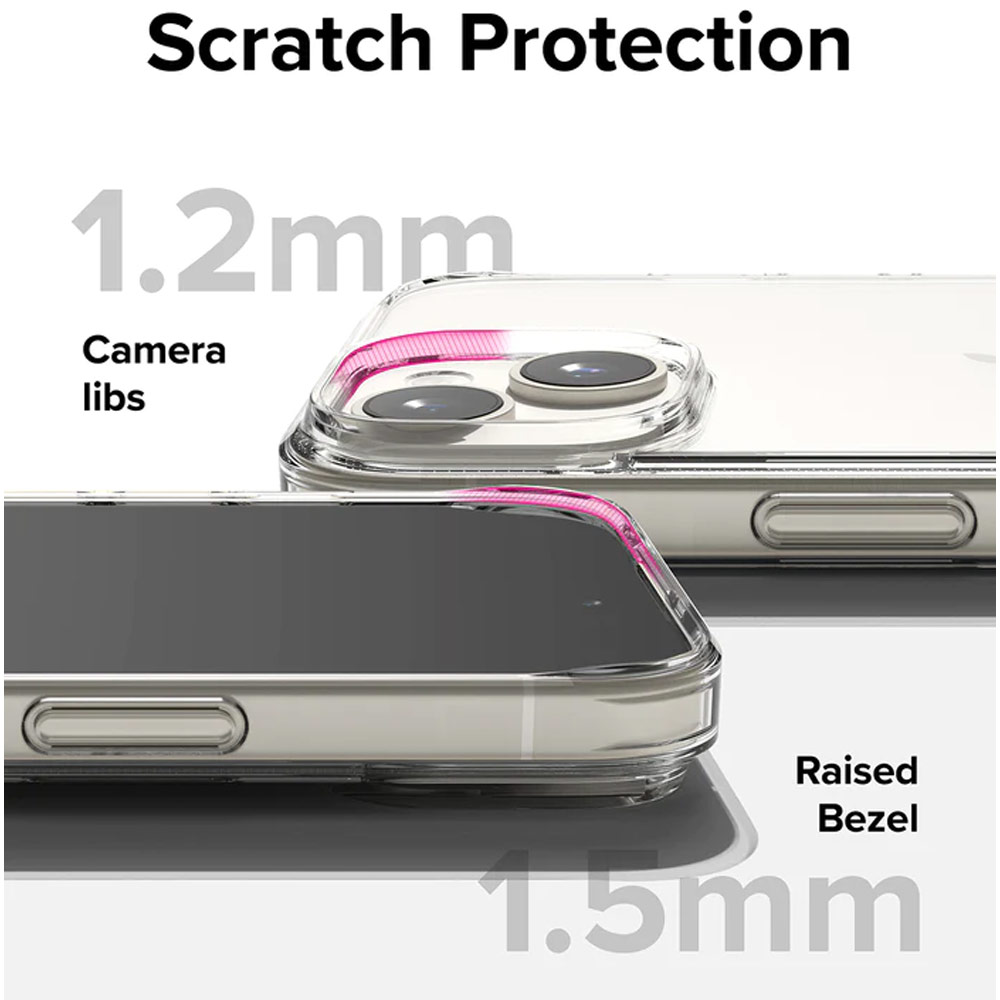 Picture of Apple iPhone 15 6.1 Case | Ringke Fusion Slim Drop Protection Case for Apple iPhone 15 6.1 (Clear)