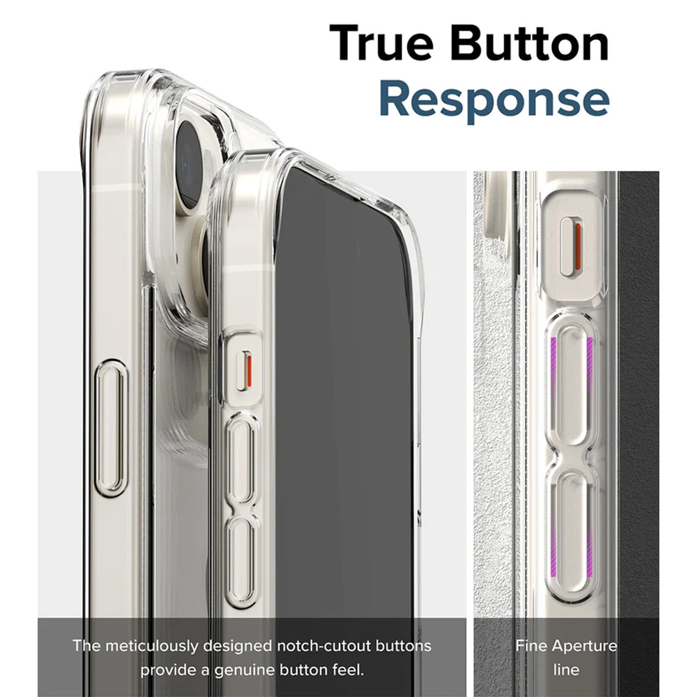 Picture of Apple iPhone 15 6.1 Case | Ringke Fusion Slim Drop Protection Case for Apple iPhone 15 6.1 (Clear)