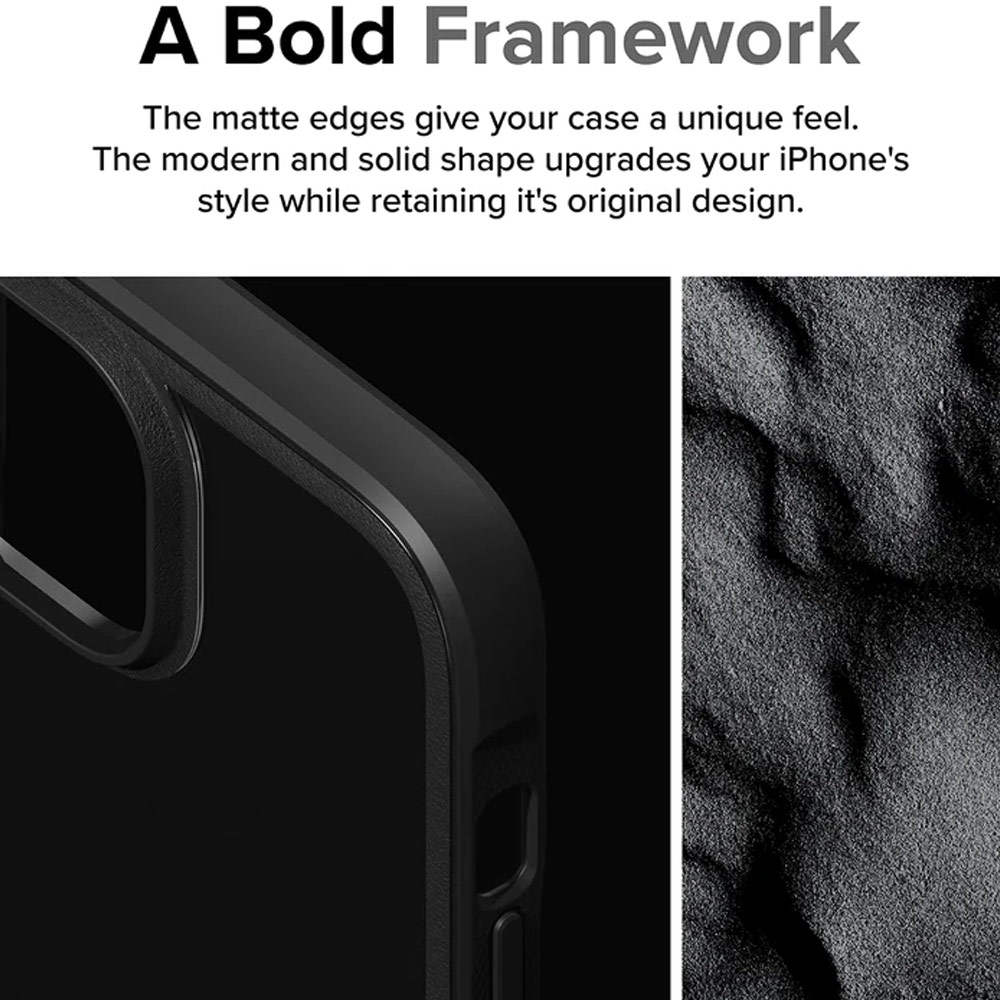 Picture of Apple iPhone 15 6.1 Case | Ringke Fusion Bold Anti Yellow Back Plate Drop Protection Case for Apple iPhone 15 6.1 (Gray)