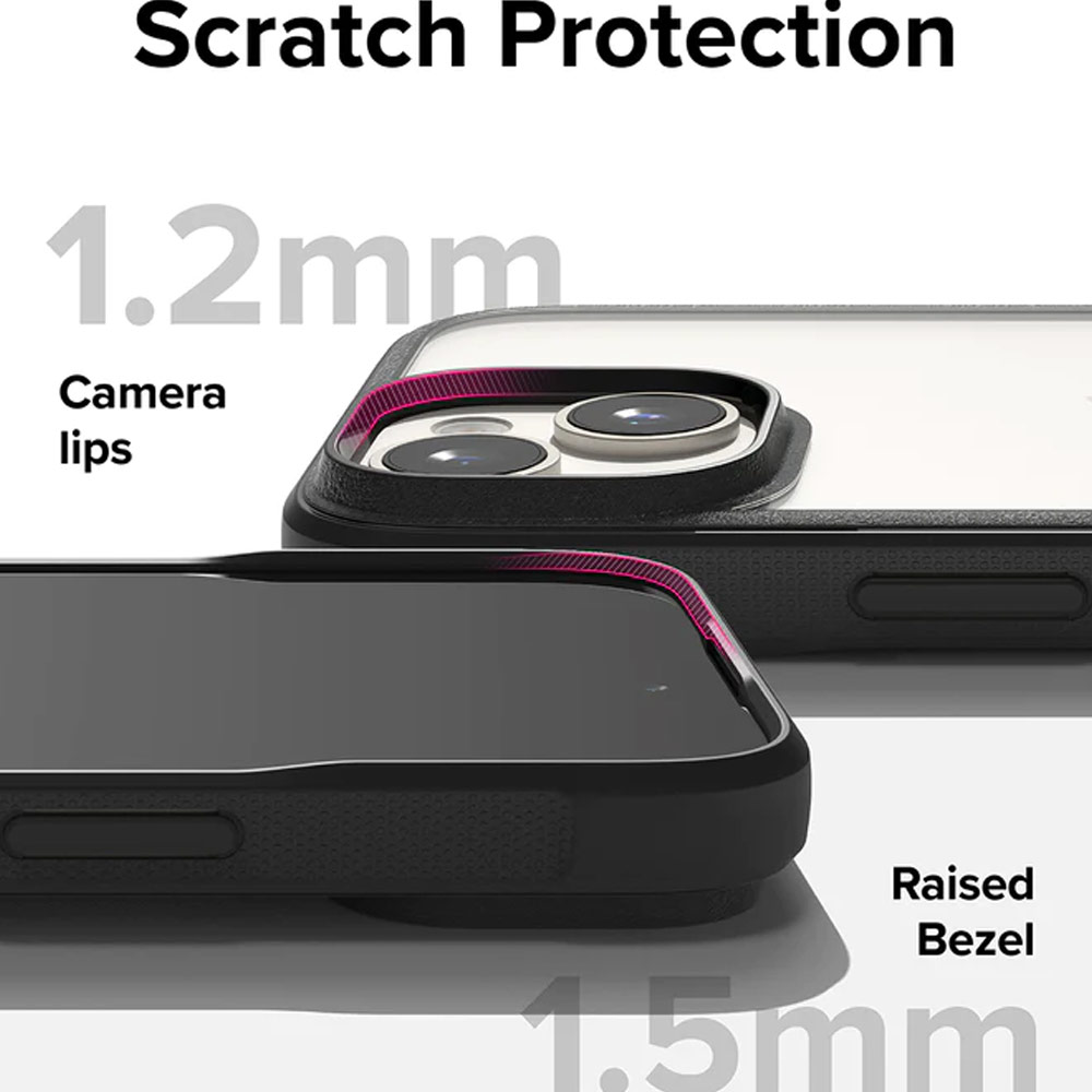 Picture of Apple iPhone 15 6.1 Case | Ringke Fusion Bold Anti Yellow Back Plate Drop Protection Case for Apple iPhone 15 6.1 (Gray)