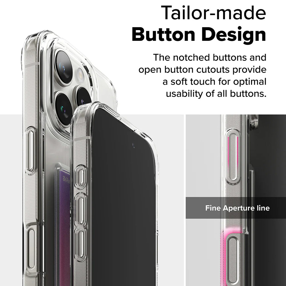 Picture of Apple iPhone 16 Pro 6.3 Case | Ringke Fusion Card Drop Protection Case for iPhone 16 Pro 6.3 (Clear)