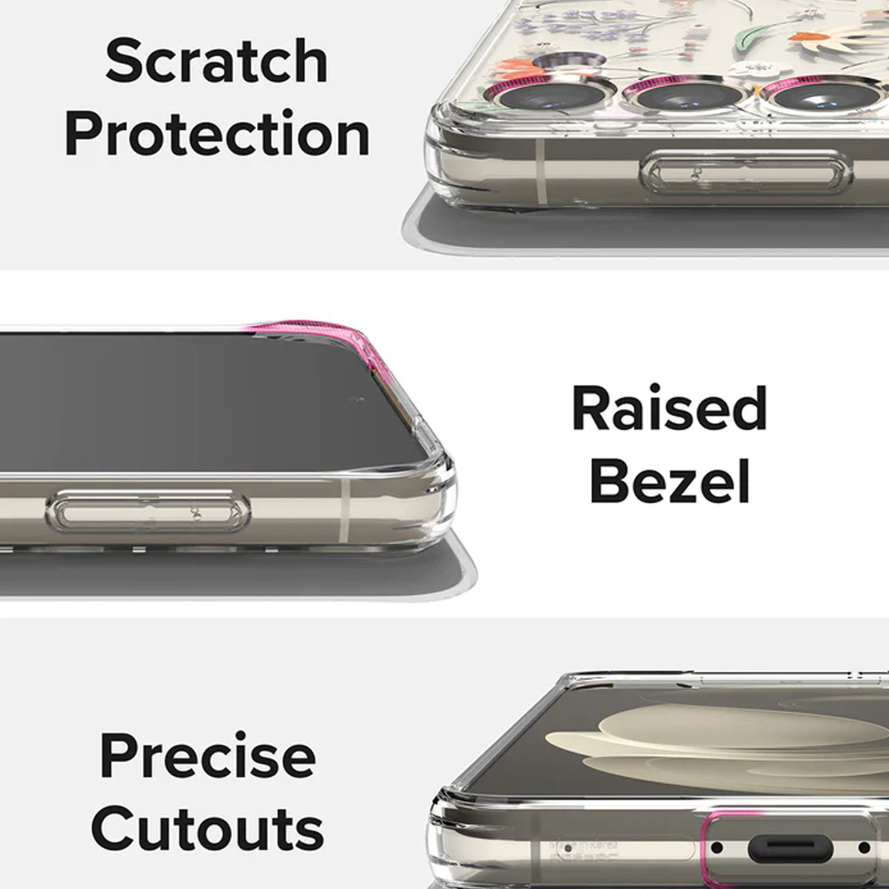 Picture of Samsung Galaxy S23 Case | Ringke Fusion Design Transparent Protection Case for Samsung Galaxy S23 (Floral)