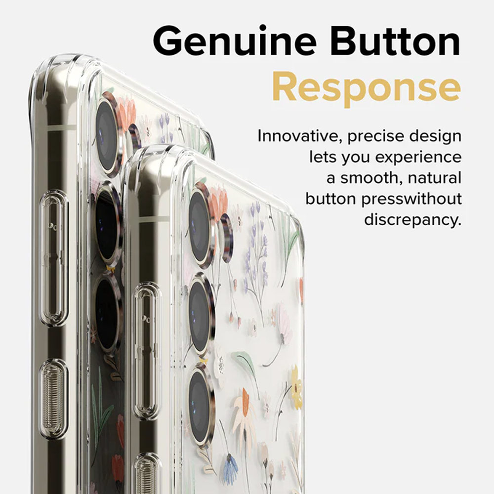 Picture of Samsung Galaxy S23 Case | Ringke Fusion Design Transparent Protection Case for Samsung Galaxy S23 (Floral)