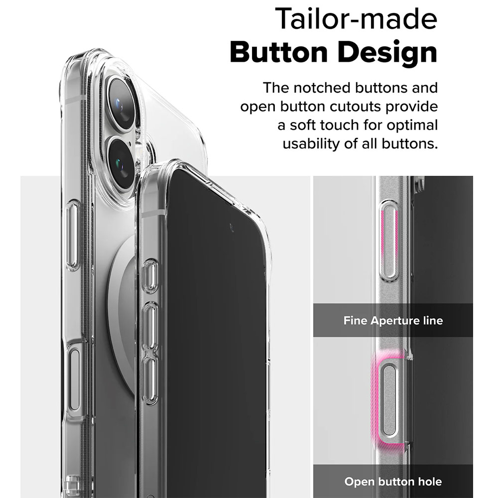Picture of Apple iPhone 16 Plus 6.7 Case | Ringke Fusion Magnetic Slim Drop Protection Case Magsafe Compatible for  iPhone 16 Plus 6.7 (Clear)