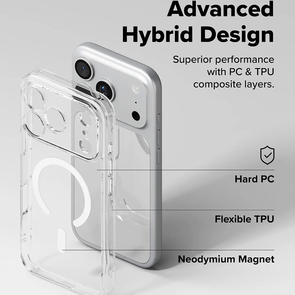 Picture of Apple iPhone 17 Pro 6.3 Case | Ringke Fusion Slim Drop Protection Case for iPhone 17 Pro 6.3 (Clear)