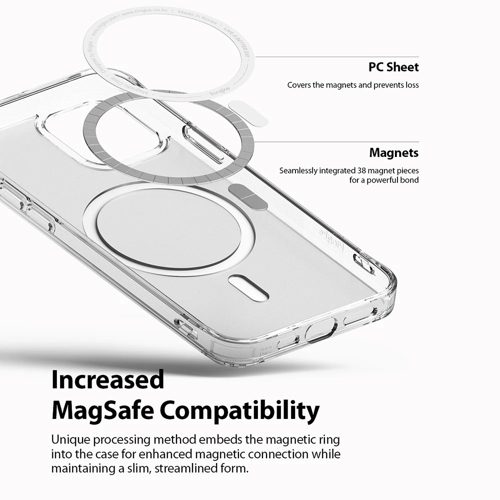 Picture of Apple iPhone 12 6.1 Case | Ringke Fusion Magnetic Protection Case for iPhone 12 iPhone 12 Pro 6.1 (Matte Clear)