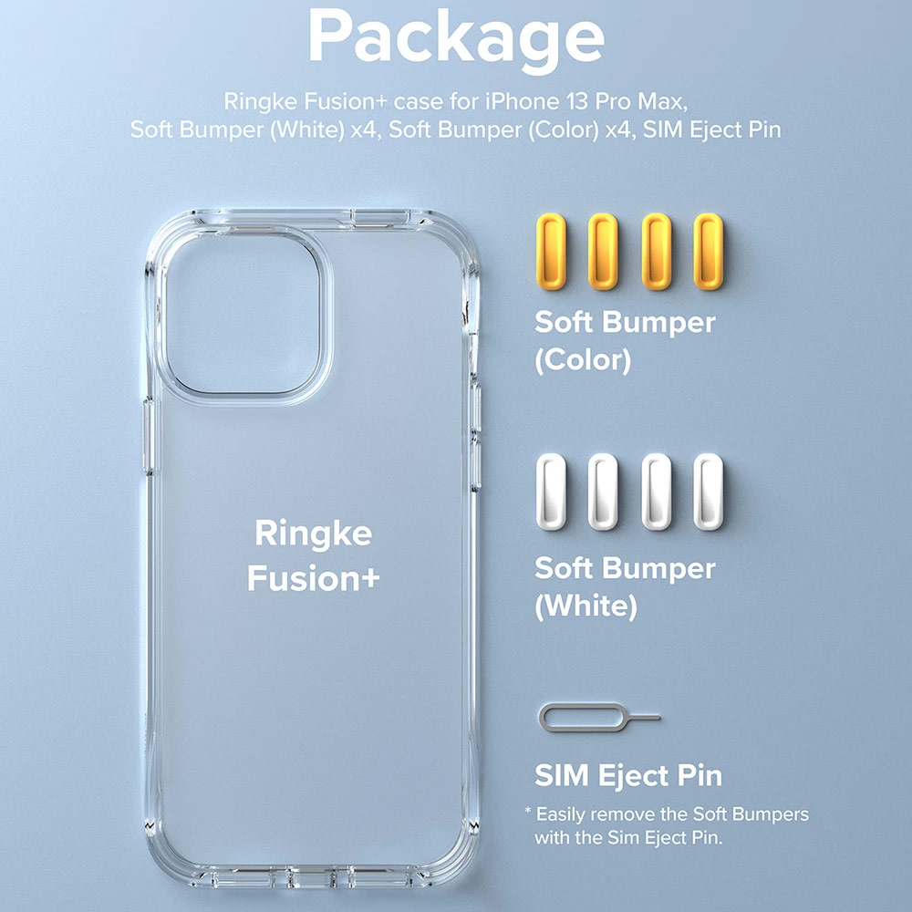 Picture of Apple iPhone 13 Pro Max 6.7 Case | Ringke Fusion Plus Protection Case for Apple iPhone 13 Pro Max 6.7 (White Black)