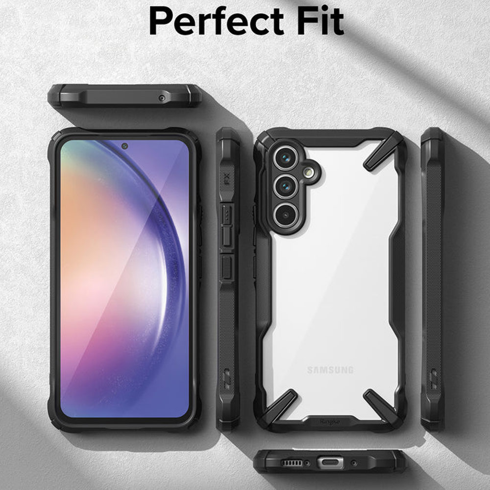 Picture of Samsung Galaxy A54 5G Case | Ringke Fusion X Solid TPU Frames Drop Protection Case for Samsung Galaxy A54 5G (Camo Black)