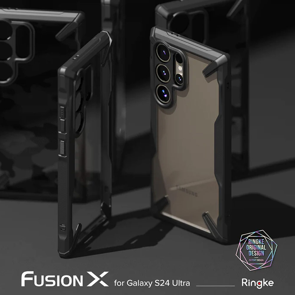 Picture of Samsung Galaxy S24 Ultra Case | Ringke Fusion X Drop Protection Case for Samsung Galaxy S24 Ultra 6.8 (Black)