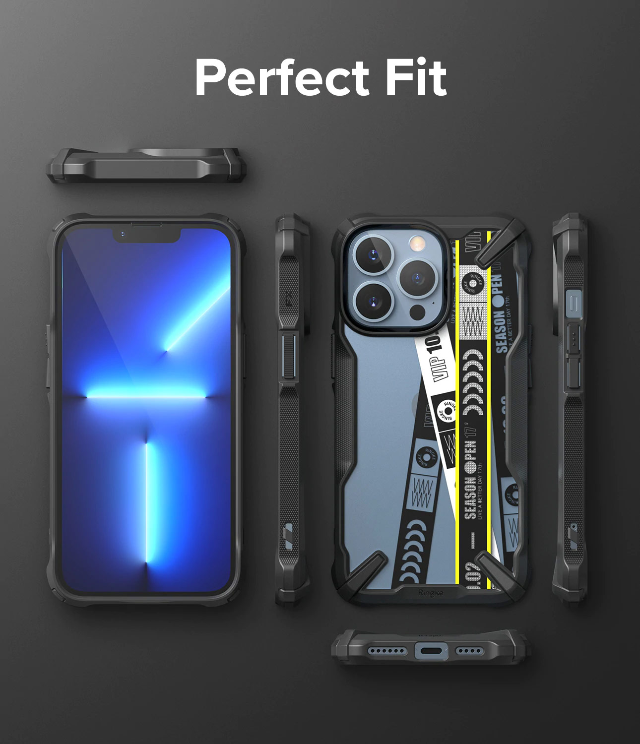 Picture of Apple iPhone 13 Pro 6.1 Case | Ringke Fusion X Design Protection Case for Apple iPhone 13 Pro 6.1 (Ticket Band Design)