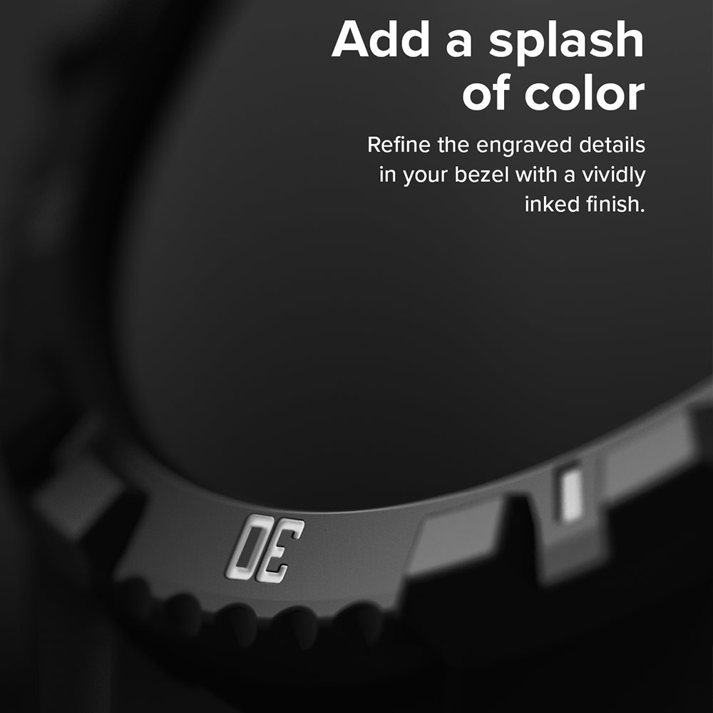 Picture of Samsung Galaxy Watch 4 44mm Case | Ringke Fusion X Guard Wired Protection Case Strap Band for Samsung Galaxy Watch 5 Series 4 Series 44mm (Black White Index Wired)