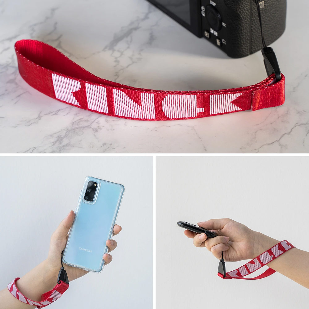 Picture of Ringke Hand Strap Smartphone Case Strap Camera Strap Key Ring Strap Airpods Pro Strap (Lettering Red)