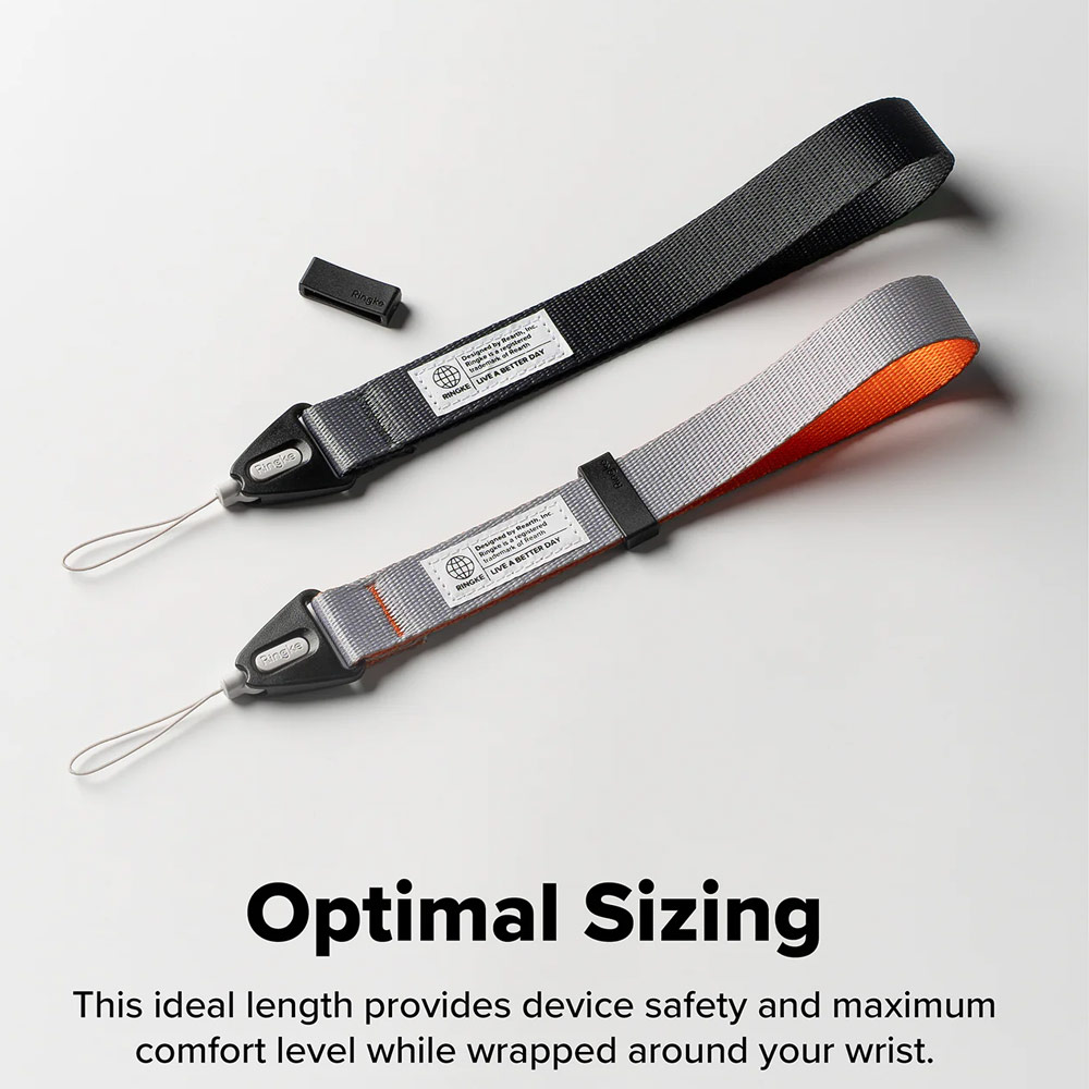 Picture of Ringke High density polyester wrist hand strap for Perfect for daily use traveling hiking smartphone Jisulife Portable Handheld Fan Strap (Lettering Black)