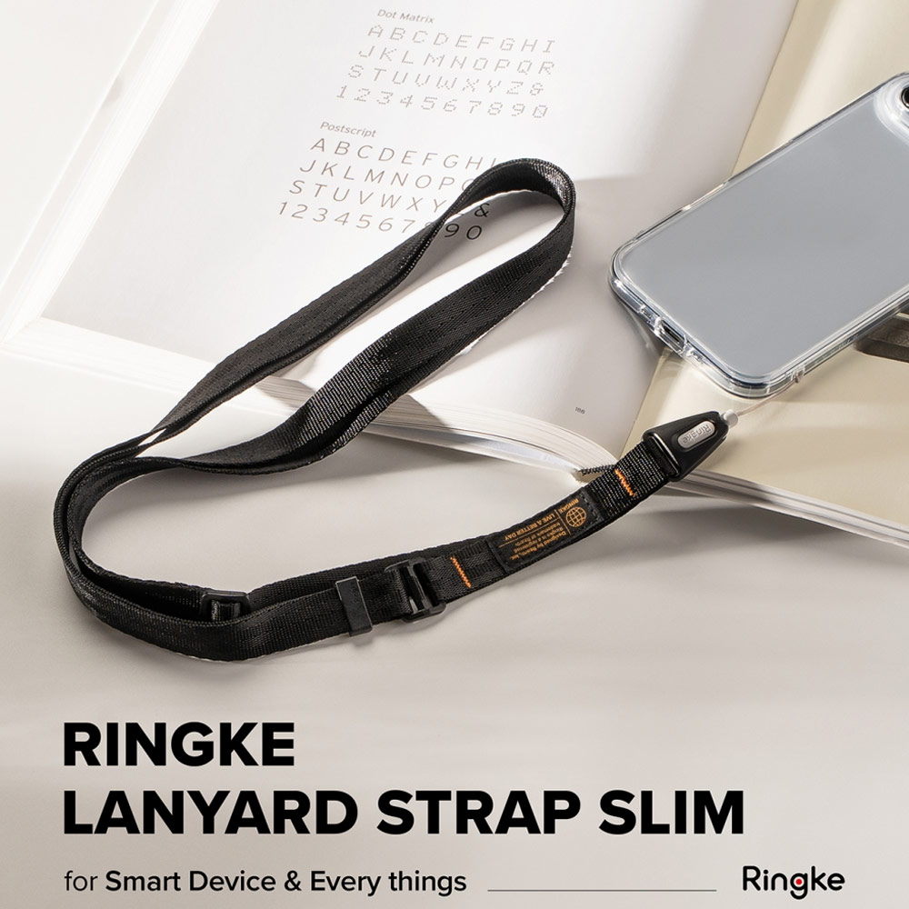 Picture of Ringke High density polyester Lanyard Strap Slim (Black)