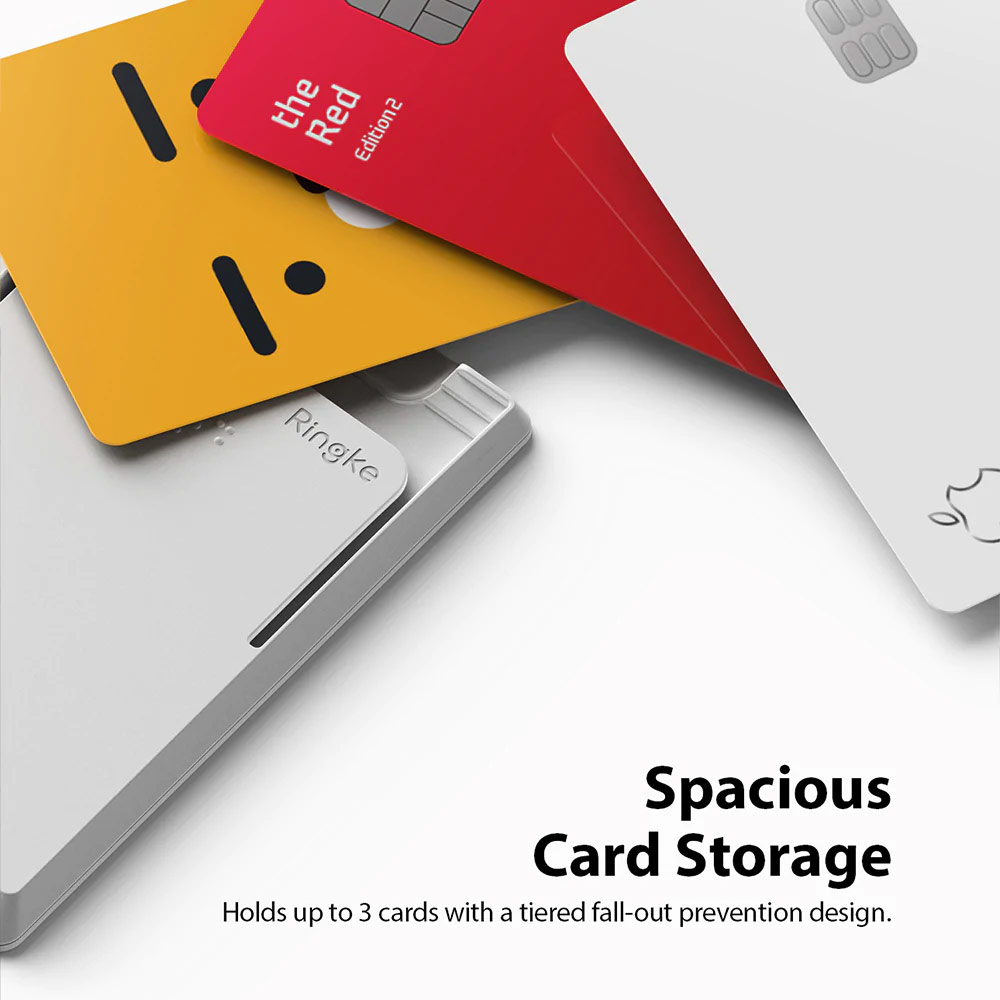 Picture of Ringke Magnetic Slot Card Holder Max Holder 3 Card with High Quality PC Material for Magnetic Smartphone and Magnetic Phone Case(Clear Mist)