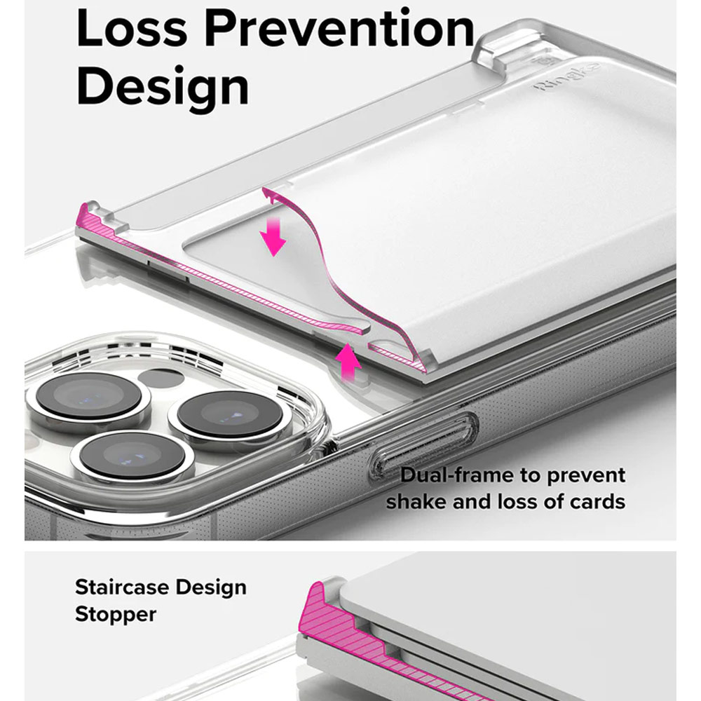 Picture of Ringke Magnetic Side Slot Card Holder Max Holder 3 Card with High Quality PC Material for Magsafe Compatile Smartphone (Black)