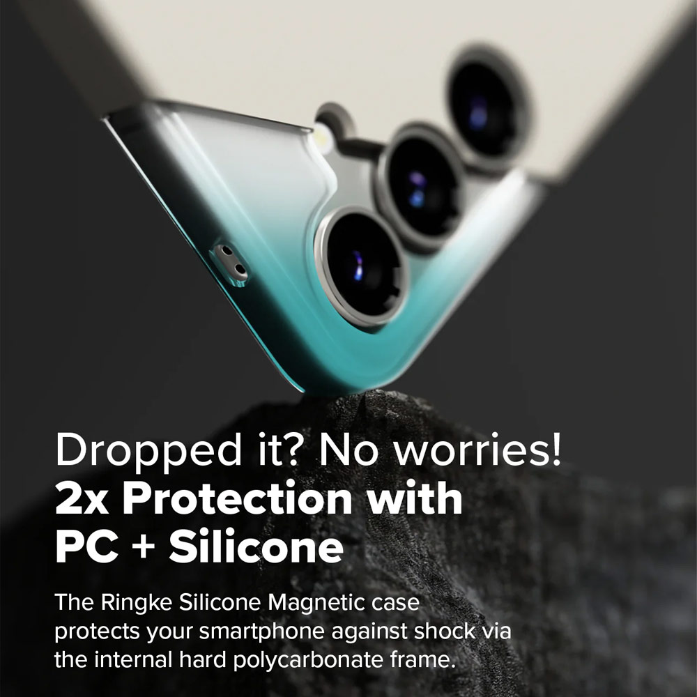 Picture of Samsung Galaxy S25 Case | Ringke Soft Liquid Silicone Case with Magnetic Ring Protection Case for Samsung Galaxy S25 (Stone)