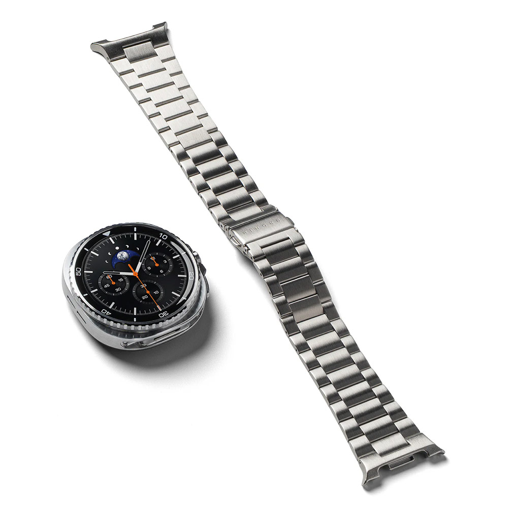 Picture of Samsung Galaxy Watch 8 40mm  | Ringke Stainless Steel Metal One Air Band Strap for Galaxy Watch 8 40mm 8 Classic 47mm (Silver)