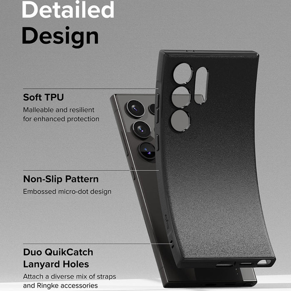Picture of Samsung Galaxy S24 Ultra Case | Ringke Onxy Drop Protection Case for Samsung Galaxy S24 Ultra 6.8 (Black)
