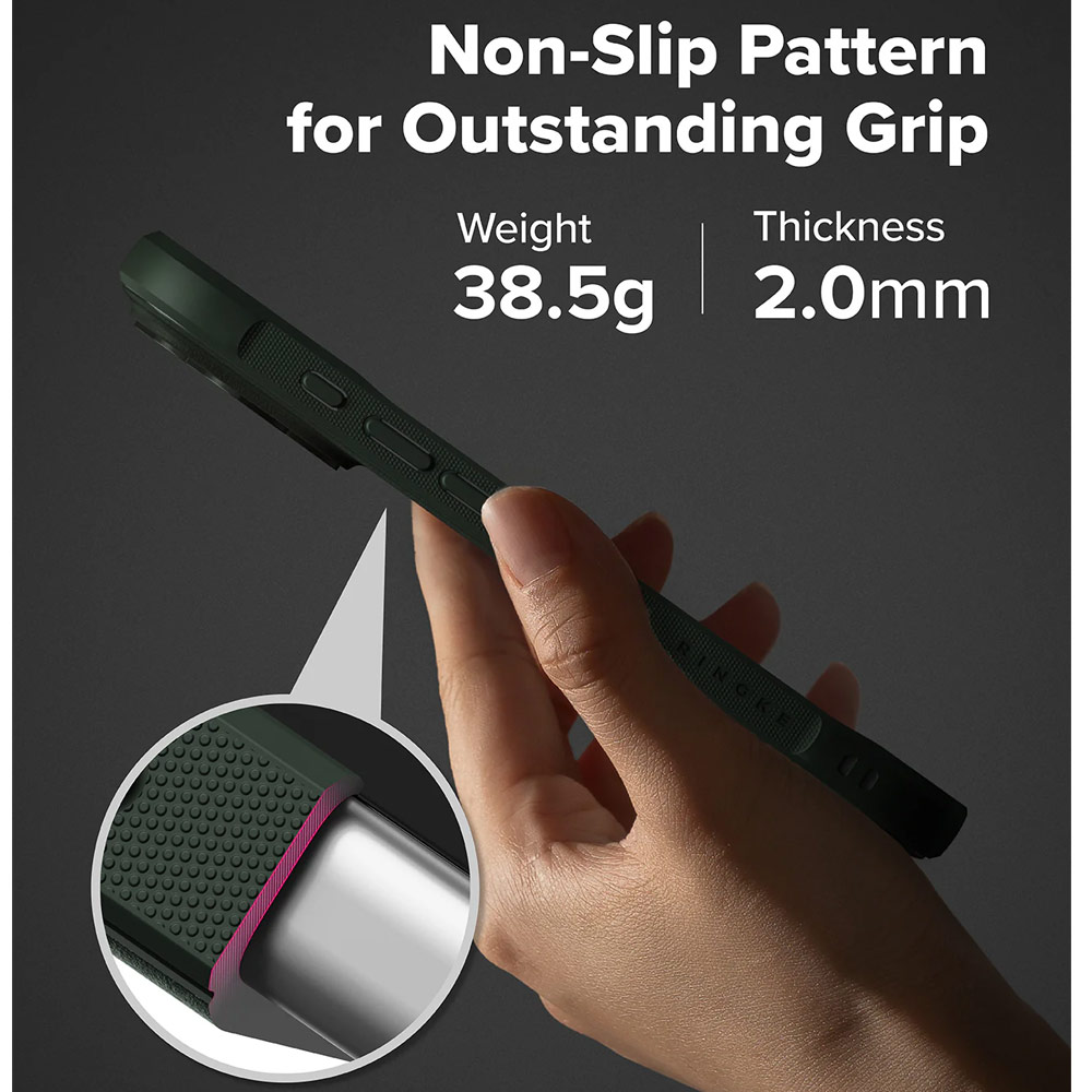 Picture of Apple iPhone 17 Pro Max 6.9 Case | Ringke Onyx TPU Anti Finger Print Anti Slip Drop Protection Case for iPhone 17 Pro Max 6.9 (Dark Green)