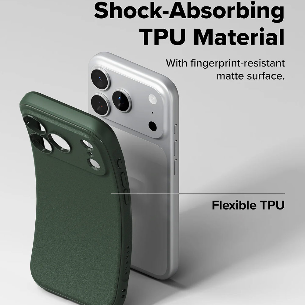 Picture of Apple iPhone 17 Pro Max 6.9 Case | Ringke Onyx TPU Anti Finger Print Anti Slip Drop Protection Case for iPhone 17 Pro Max 6.9 (Dark Green)