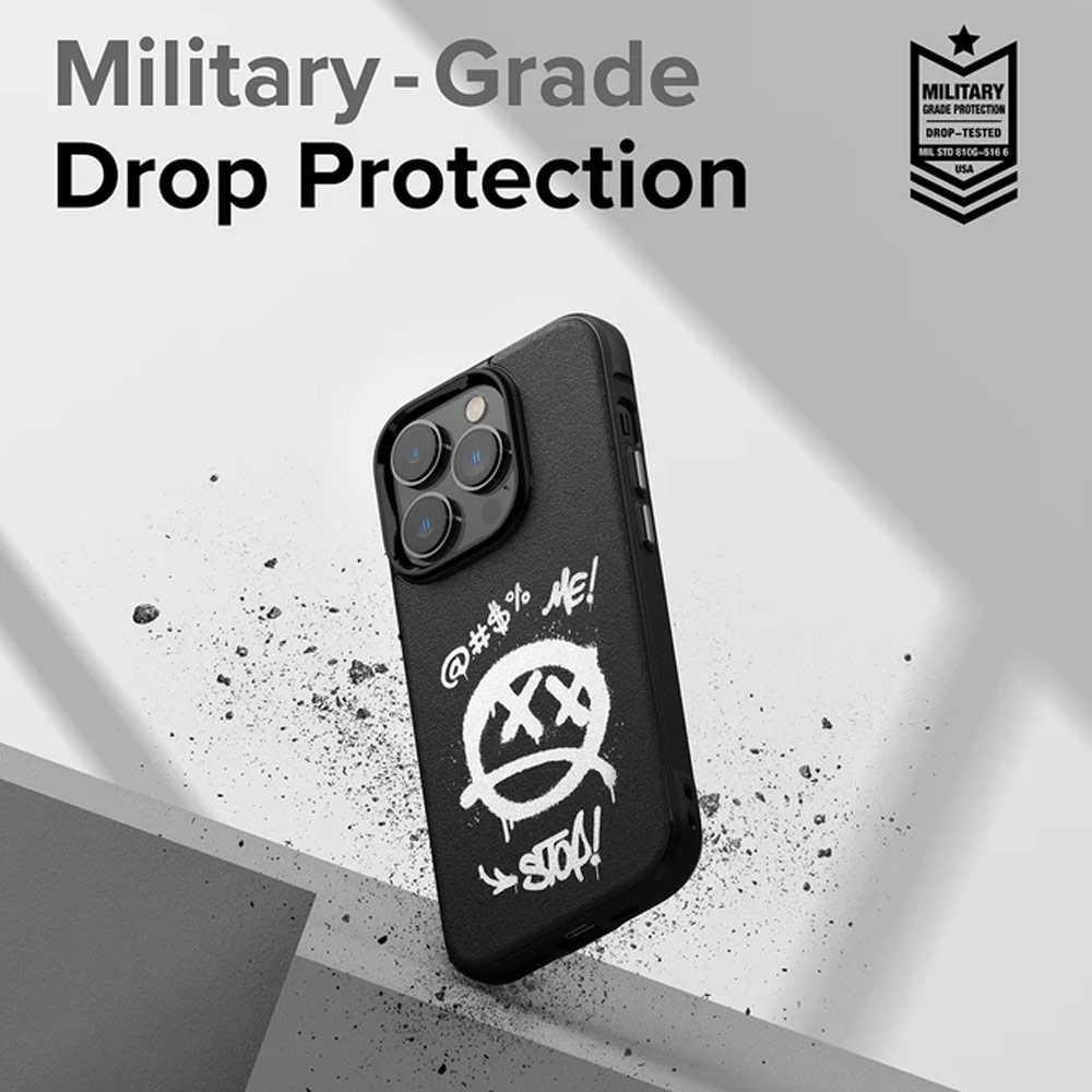 Picture of Apple iPhone 14 Pro 6.1 Case | Ringke Onyx Design Tough Heavy Duty Protection Case for Apple iPhone 14 Pro 6.1 (Grafitti)