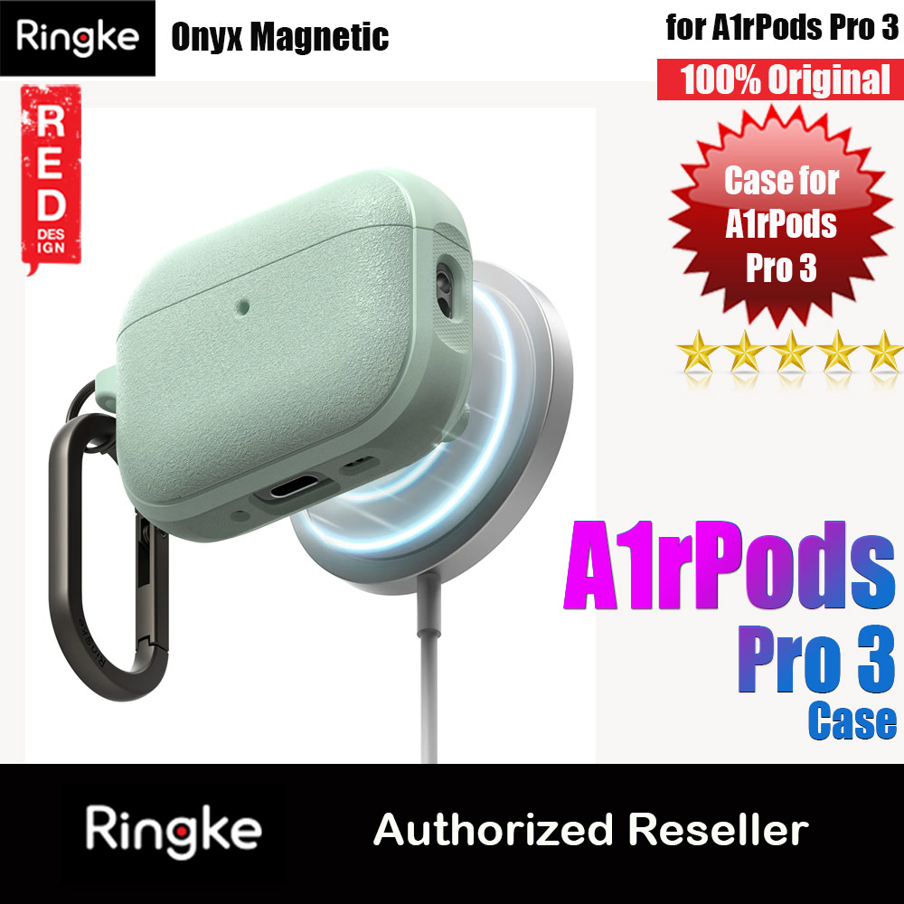 Picture of Ringke Onyx Magnetic Protective Protection Rugged Case with Carabiner for Apple Airpods Pro 3 (Mint) Apple Airpods Pro 3- Apple Airpods Pro 3 Cases, Apple Airpods Pro 3 Covers, iPad Cases and a wide selection of Apple Airpods Pro 3 Accessories in Malaysia, Sabah, Sarawak and Singapore 