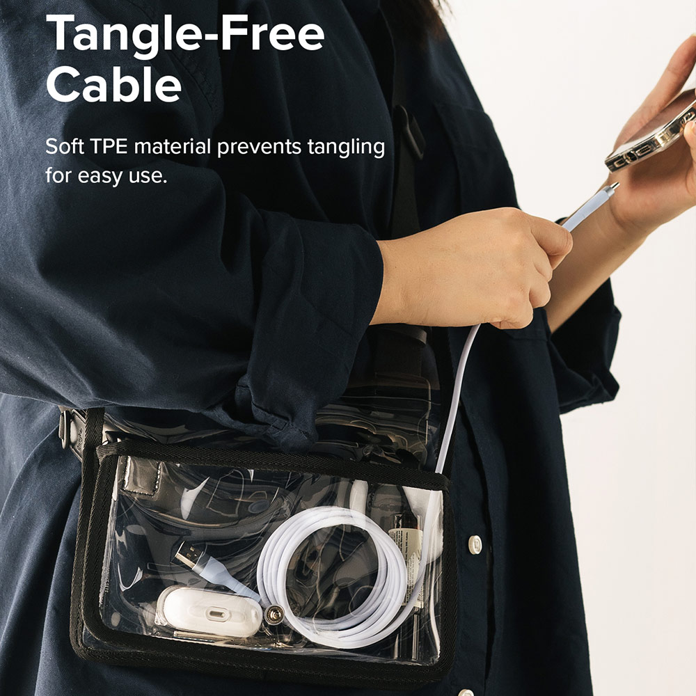 Picture of Ringke Pastel TPE Durable Cable with Cable Tie Organizer QC2.0 Fast Charge USB A to Type C (Blue 200cm)