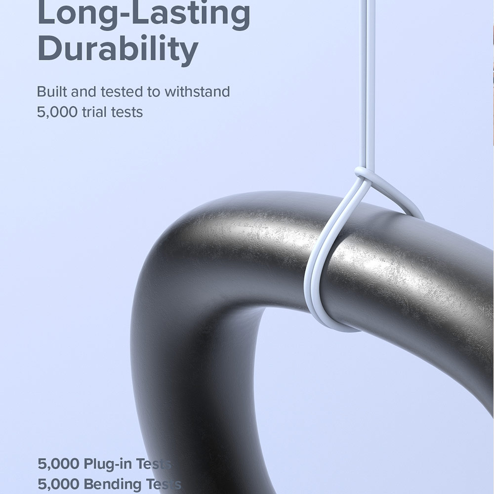 Picture of Ringke Pastel TPE Durable Cable with Cable Tie Organizer QC2.0 Fast Charge USB A to Type C (Blue 200cm)