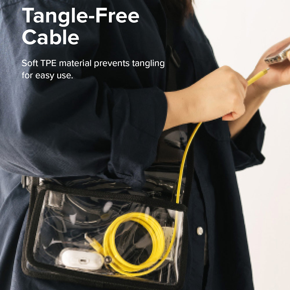 Picture of Ringke Pastel TPE Durable Cable with Cable Tie Organizer QC2.0 Fast Charge USB A to Type C (Yellow 200cm)