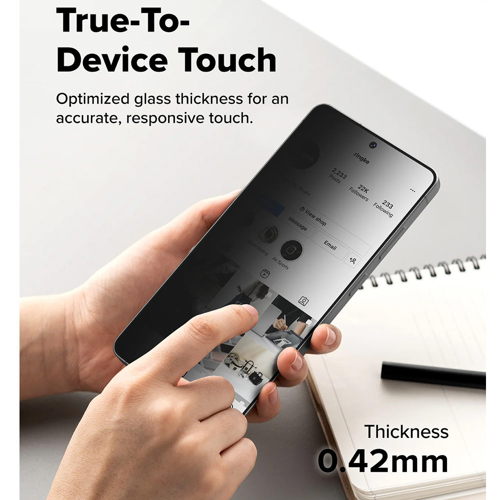 Picture of Samsung Galaxy S26 Ultra Screen Protector | Ringke Easy Slide Tempered Glass Screen Protector for Samsung Galaxy S26 Ultra (Privacy Anti Peep) 2pcs