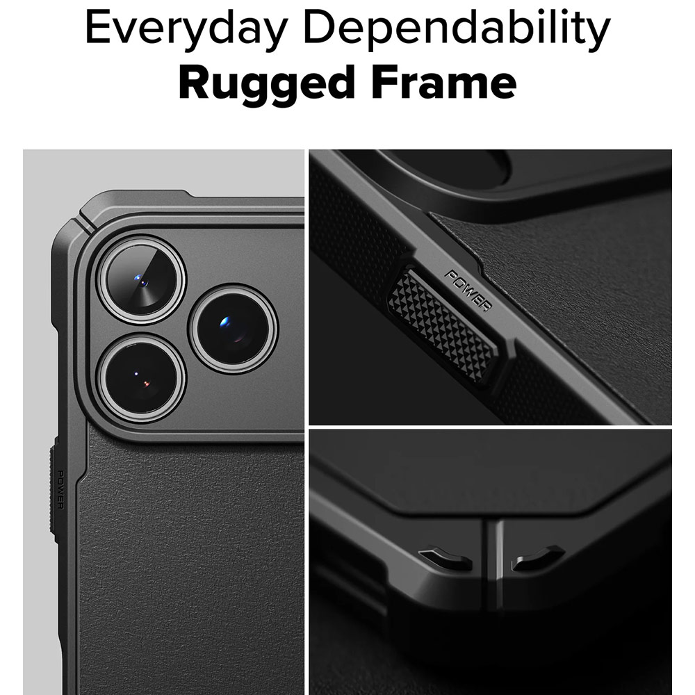 Picture of Apple iPhone 17 Pro Max 6.9 Case | Ringke Rugged Gear Magnetic Compatible Drop Protection Case for iPhone 17 Pro Max 6.9 (Black)