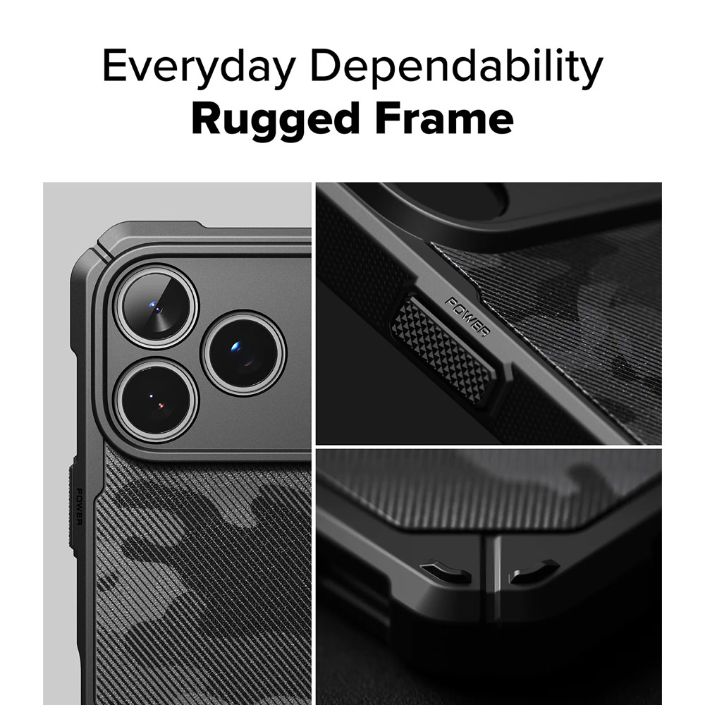 Picture of Apple iPhone 17 Pro Max 6.9 Case | Ringke Rugged Gear Magnetic Compatible Drop Protection Case for iPhone 17 Pro Max 6.9 (Black Camo)