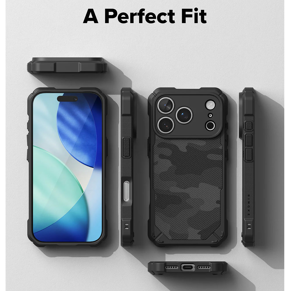 Picture of Apple iPhone 17 Pro Max 6.9 Case | Ringke Rugged Gear Magnetic Compatible Drop Protection Case for iPhone 17 Pro Max 6.9 (Black Camo)