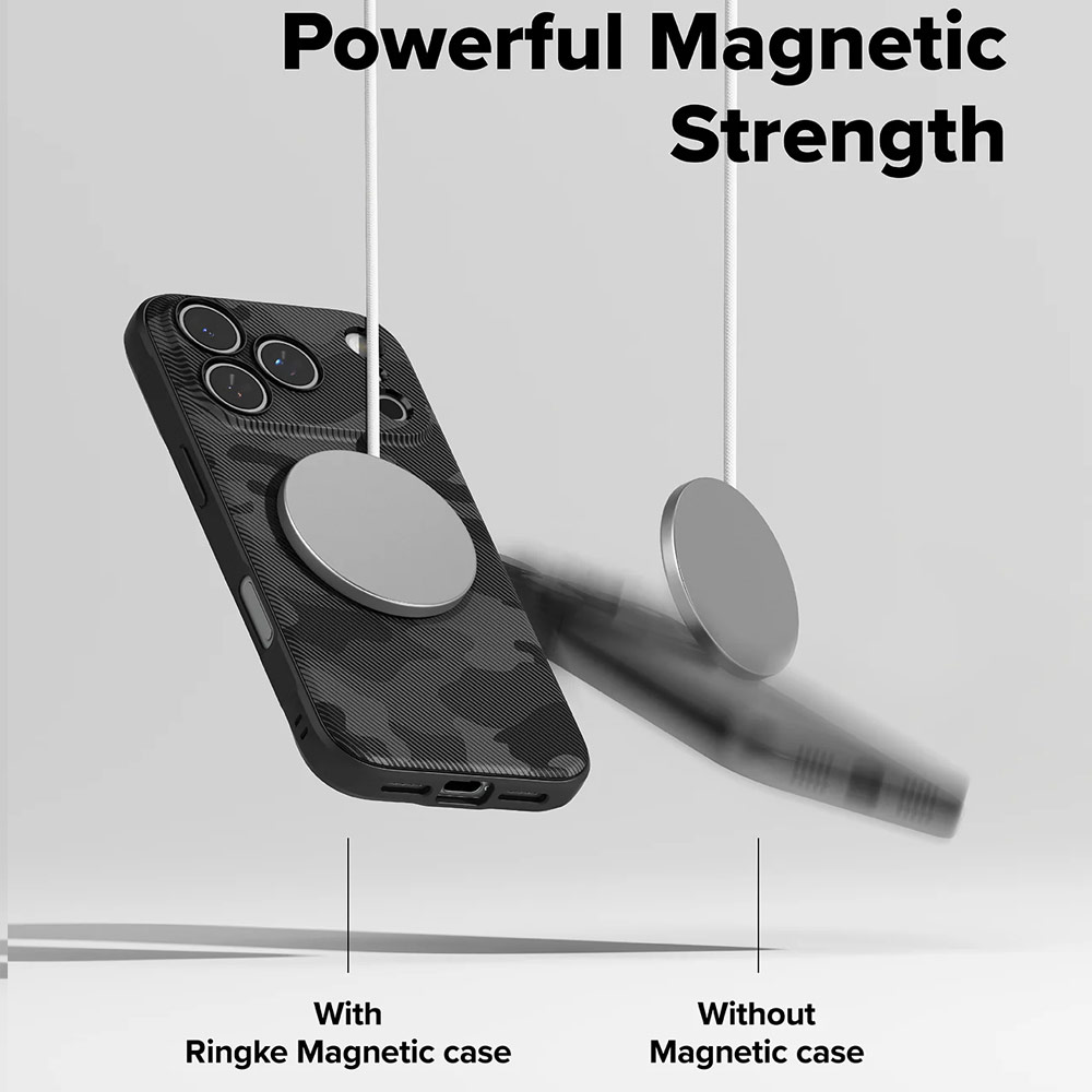 Picture of Apple iPhone 17 Pro Max 6.9 Case | Ringke Rugged Gear Magnetic Compatible Drop Protection Case for iPhone 17 Pro Max 6.9 (Black Camo)