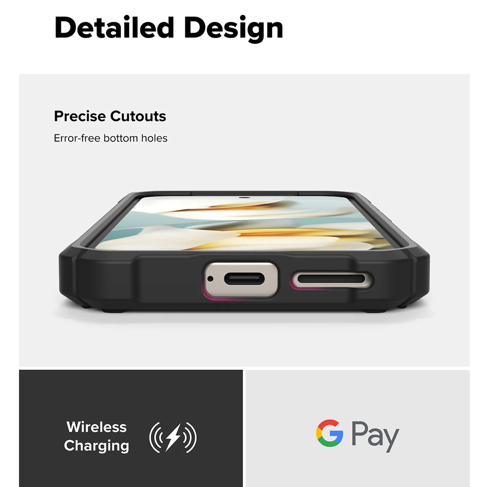 Picture of Google Pixel 9a Case | Ringke Rugged Gear Tough ShockProof Drop Protection Case for Google Pixel 9a (Camo Black)