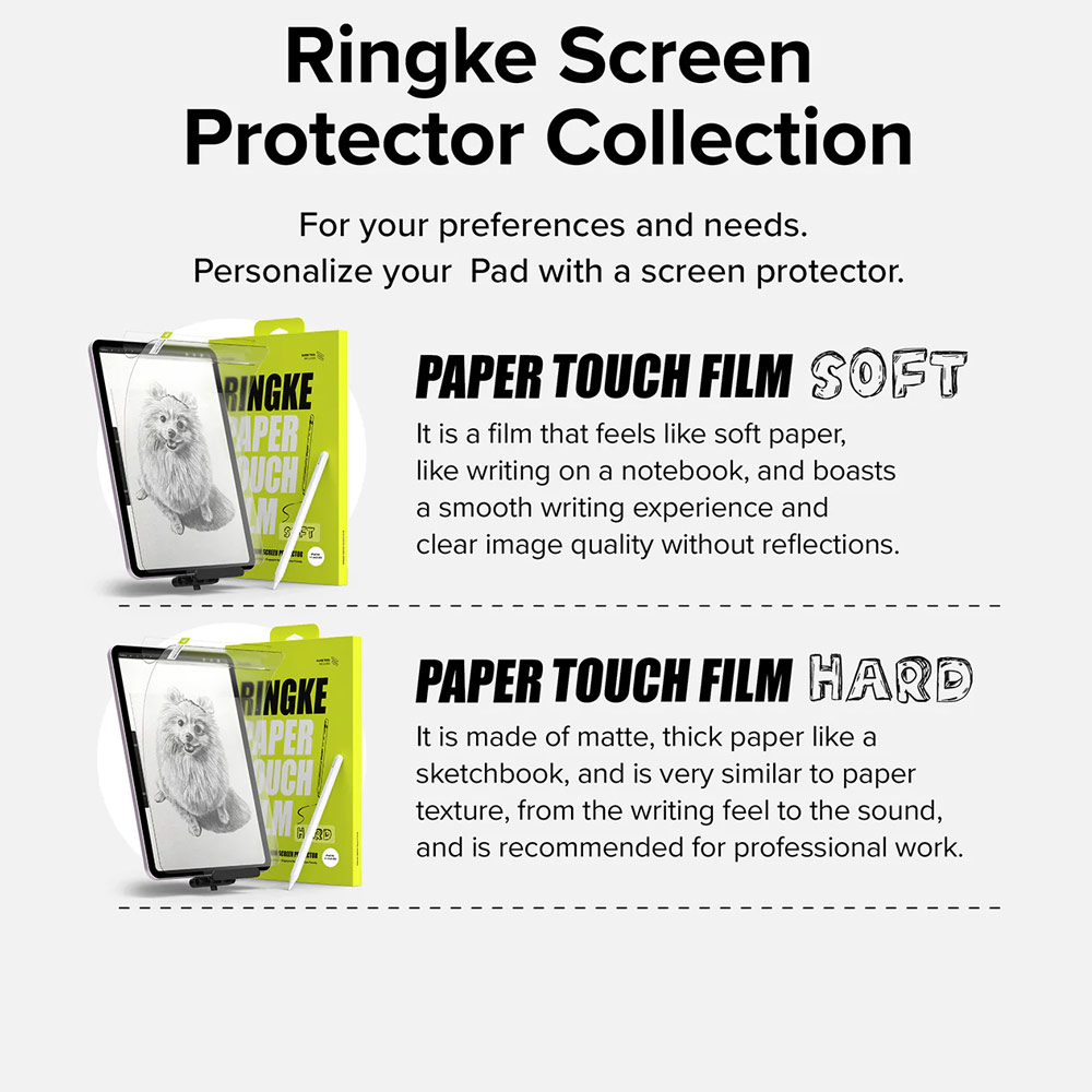 Picture of Apple iPad Air 13 M2 2024 Screen Protector | Ringke Hard Film Screen Protector for iPad Air 13 M2 2024 M3 2025 (2pcs)