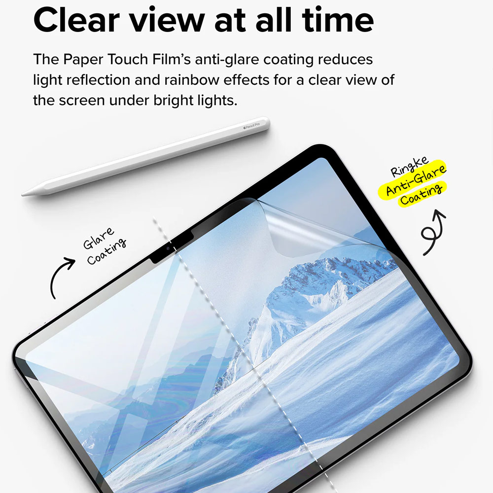 Picture of Apple iPad Air 13 M2 2024 Screen Protector | Ringke Hard Film Screen Protector for iPad Air 13 M2 2024 M3 2025 (2pcs)
