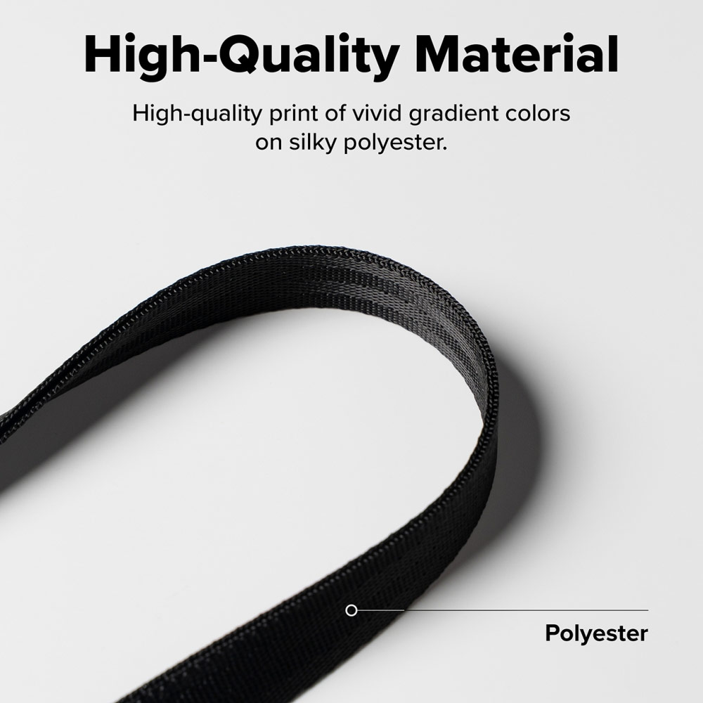 Picture of Ringke High density polyester Slim Shoulder Strap for Perfect for daily use traveling hiking smartphone Portable Handheld Fan Strap (Black)