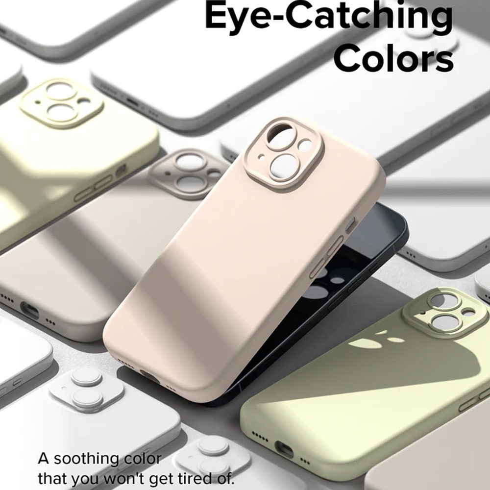 Picture of Apple iPhone 15 6.1 Case | Ringke Silicone Magnetic Drop Protection Case for Apple iPhone 15 6.1 (Sunny Lime)