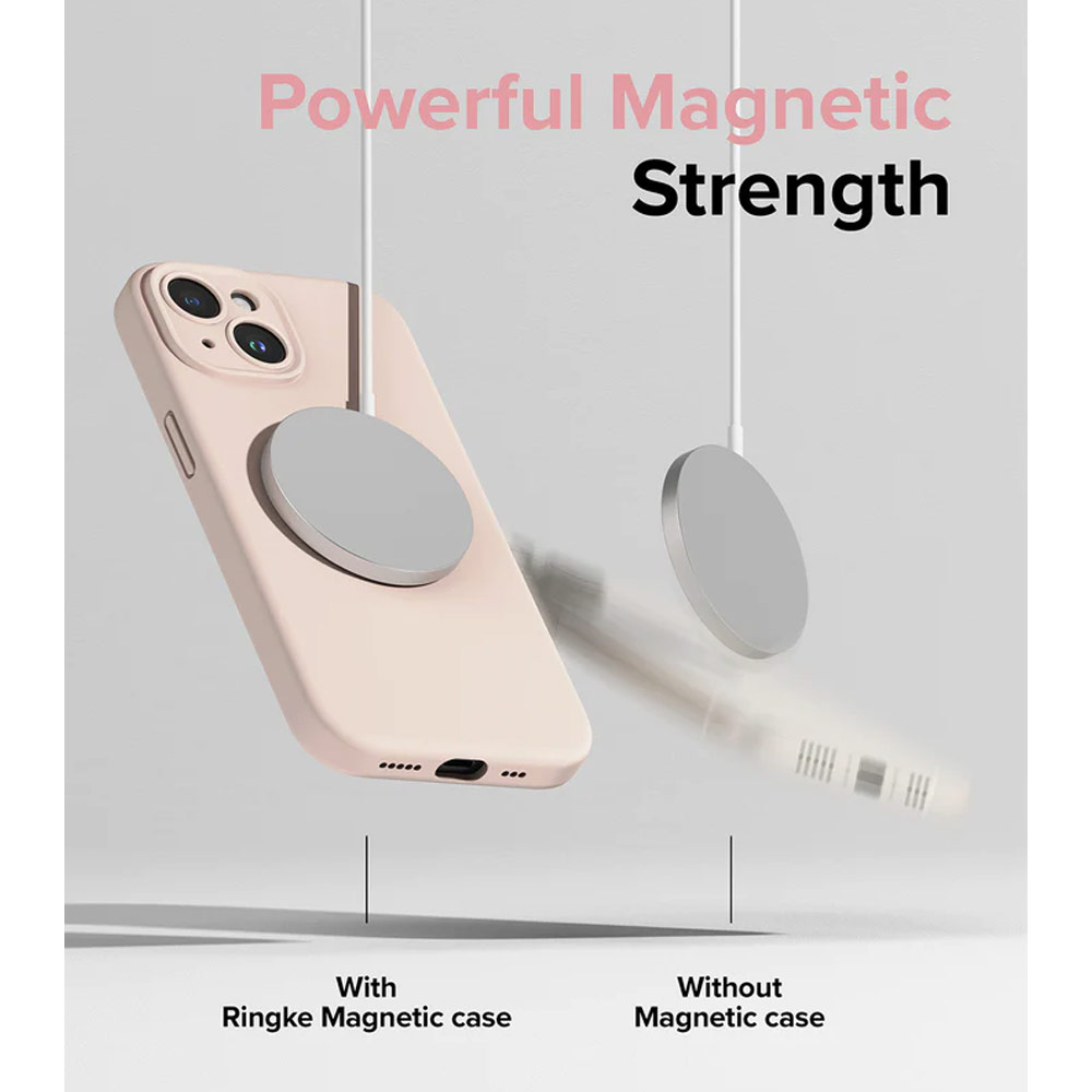 Picture of Apple iPhone 15 6.1 Case | Ringke Silicone Magnetic Drop Protection Case for Apple iPhone 15 6.1 (Sunny Lime)