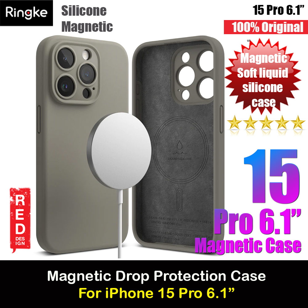 Picture of Ringke Silicone Magnetic Drop Protection Case for Apple iPhone 15 Pro 6.1 (Gray) Apple iPhone 15 Pro 6.1- Apple iPhone 15 Pro 6.1 Cases, Apple iPhone 15 Pro 6.1 Covers, iPad Cases and a wide selection of Apple iPhone 15 Pro 6.1 Accessories in Malaysia, Sabah, Sarawak and Singapore 