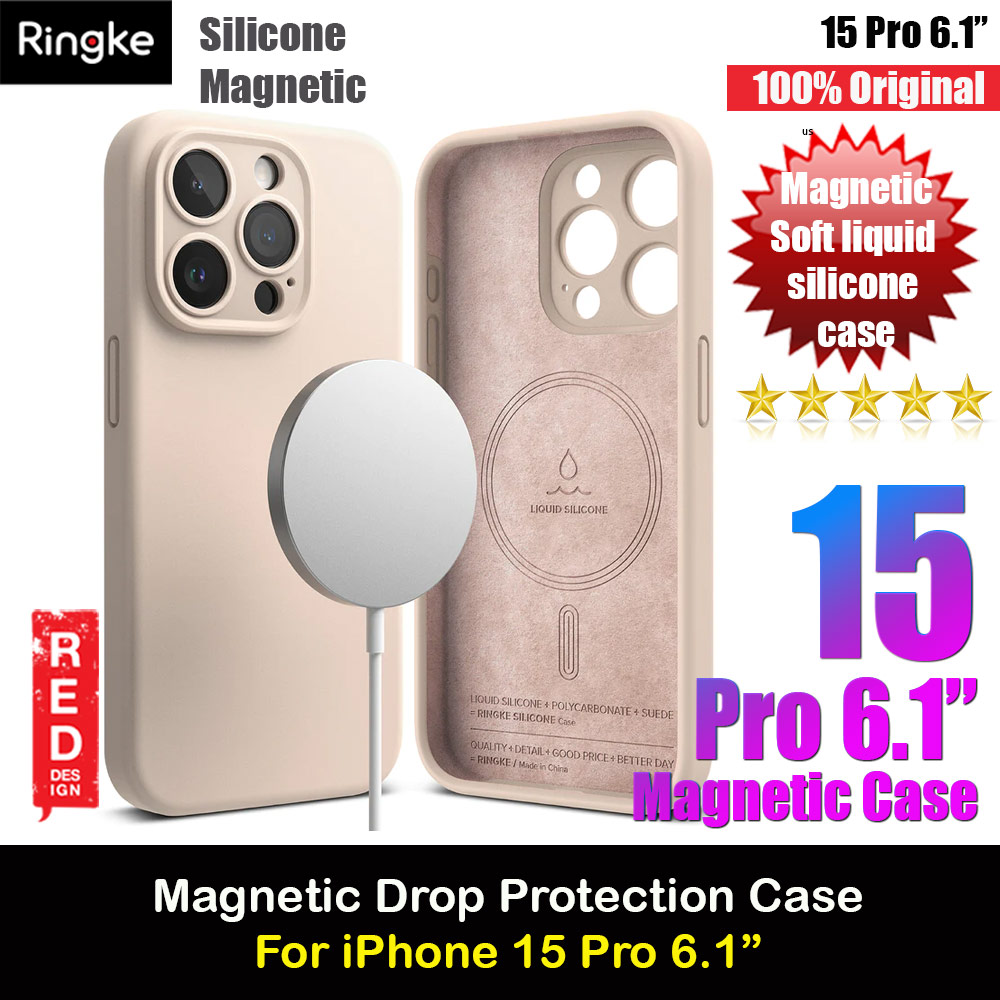 Picture of Ringke Silicone Magnetic Drop Protection Case for Apple iPhone 15 Pro 6.1 (Pink Sand) Apple iPhone 15 Pro 6.1- Apple iPhone 15 Pro 6.1 Cases, Apple iPhone 15 Pro 6.1 Covers, iPad Cases and a wide selection of Apple iPhone 15 Pro 6.1 Accessories in Malaysia, Sabah, Sarawak and Singapore 