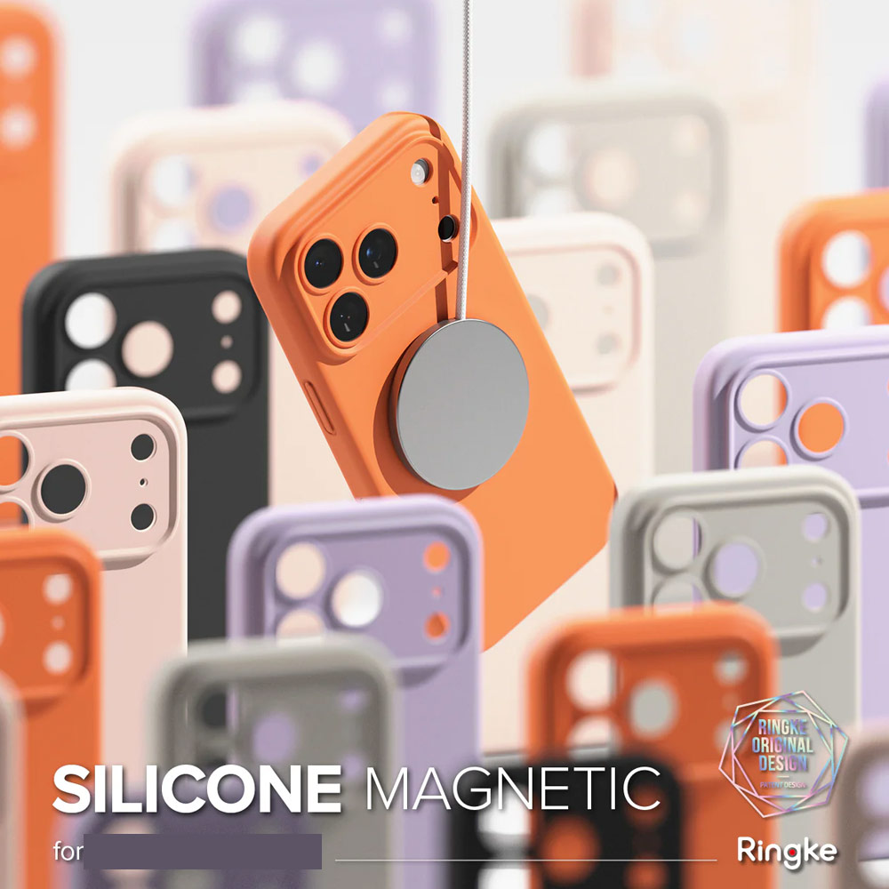 Picture of Apple iPhone 17 Pro Max 6.9 Case | Ringke Silicone Magnetic Soft Liquid Silicone Drop Protection Case with Camera Control Button for iPhone 17 Pro Max 6.9 (Black)