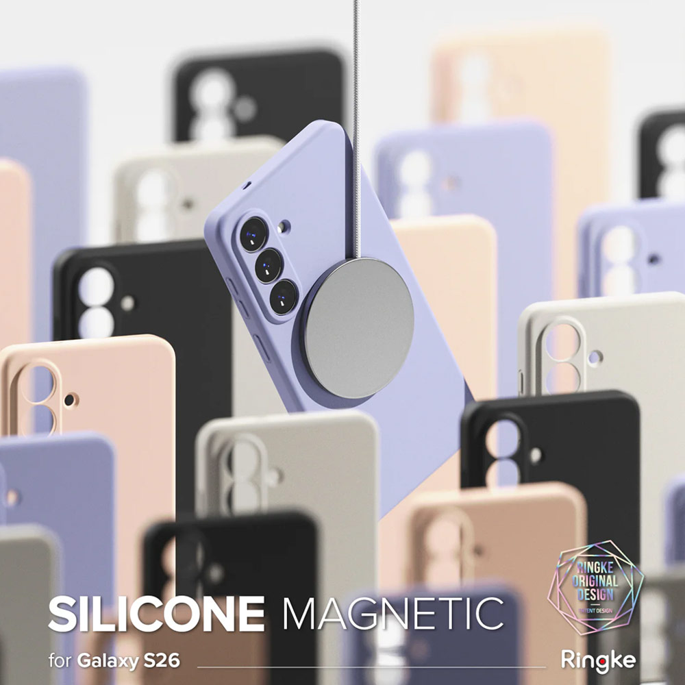 Picture of Samsung Galaxy S26 Case | Ringke Silicone Magnetic Soft Protection Case for Samsung Galaxy S26 (Stone)